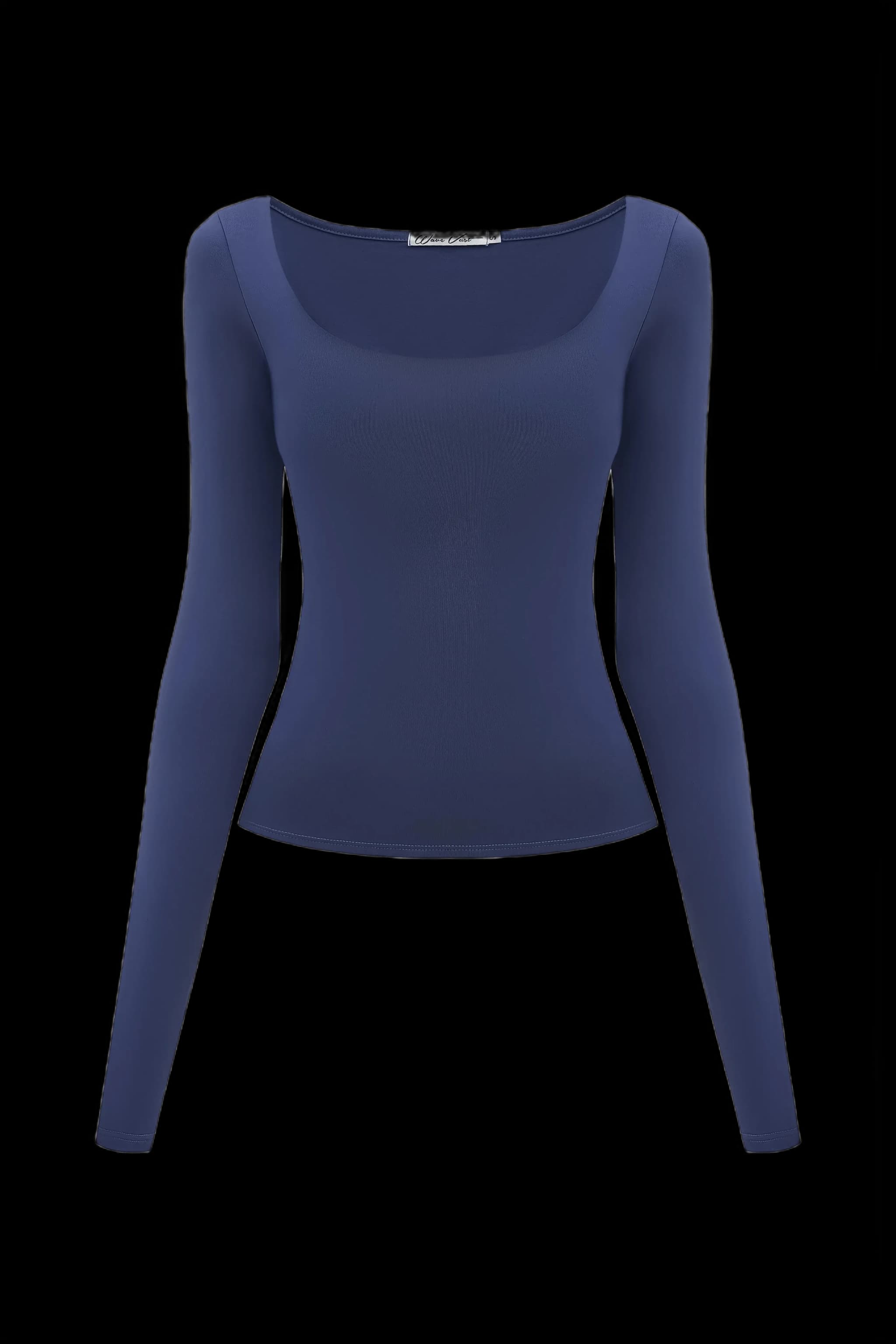 Лонгслив с вырезом Синий - product image 1