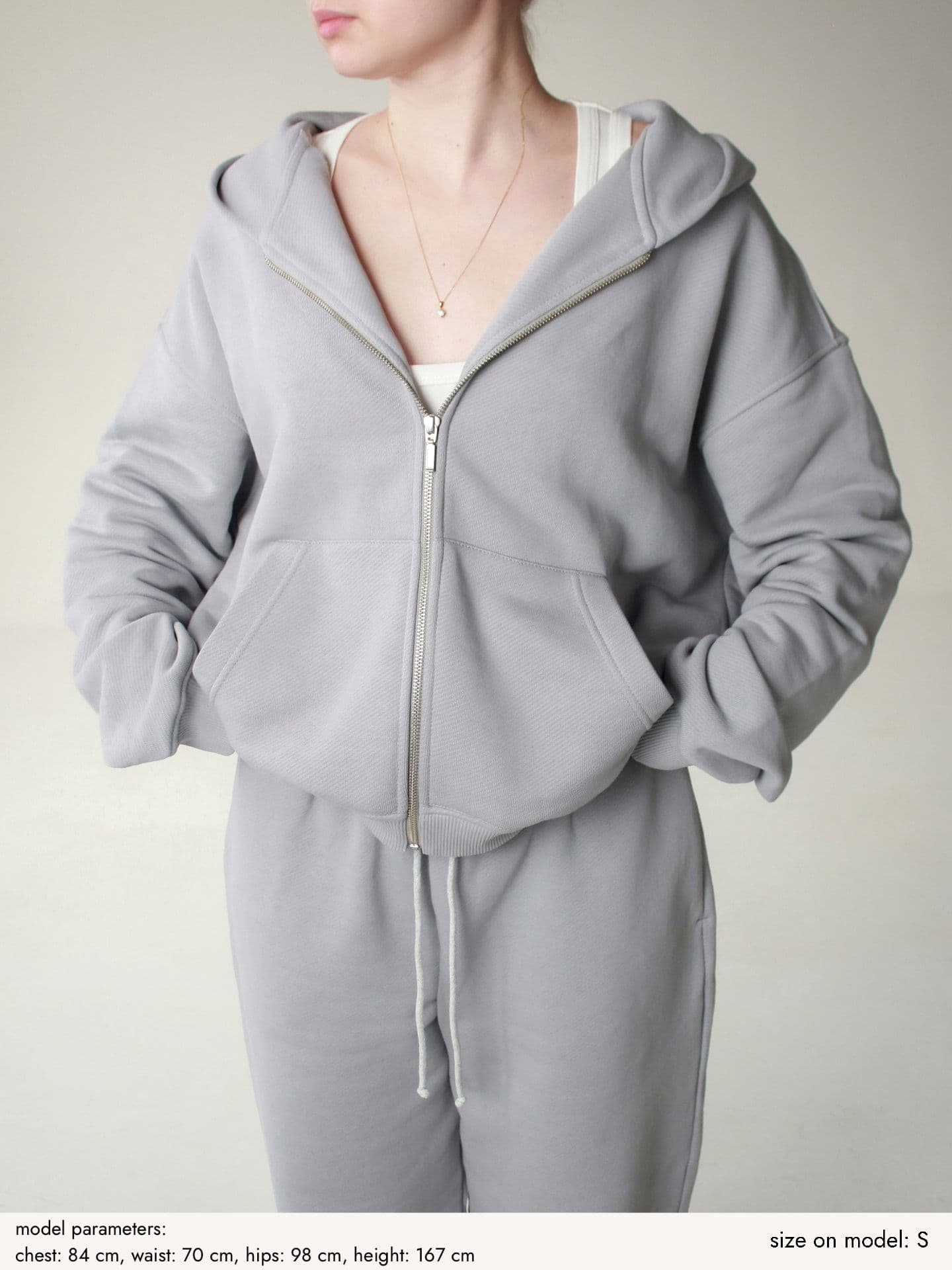 Зип худи Серое - product image 2